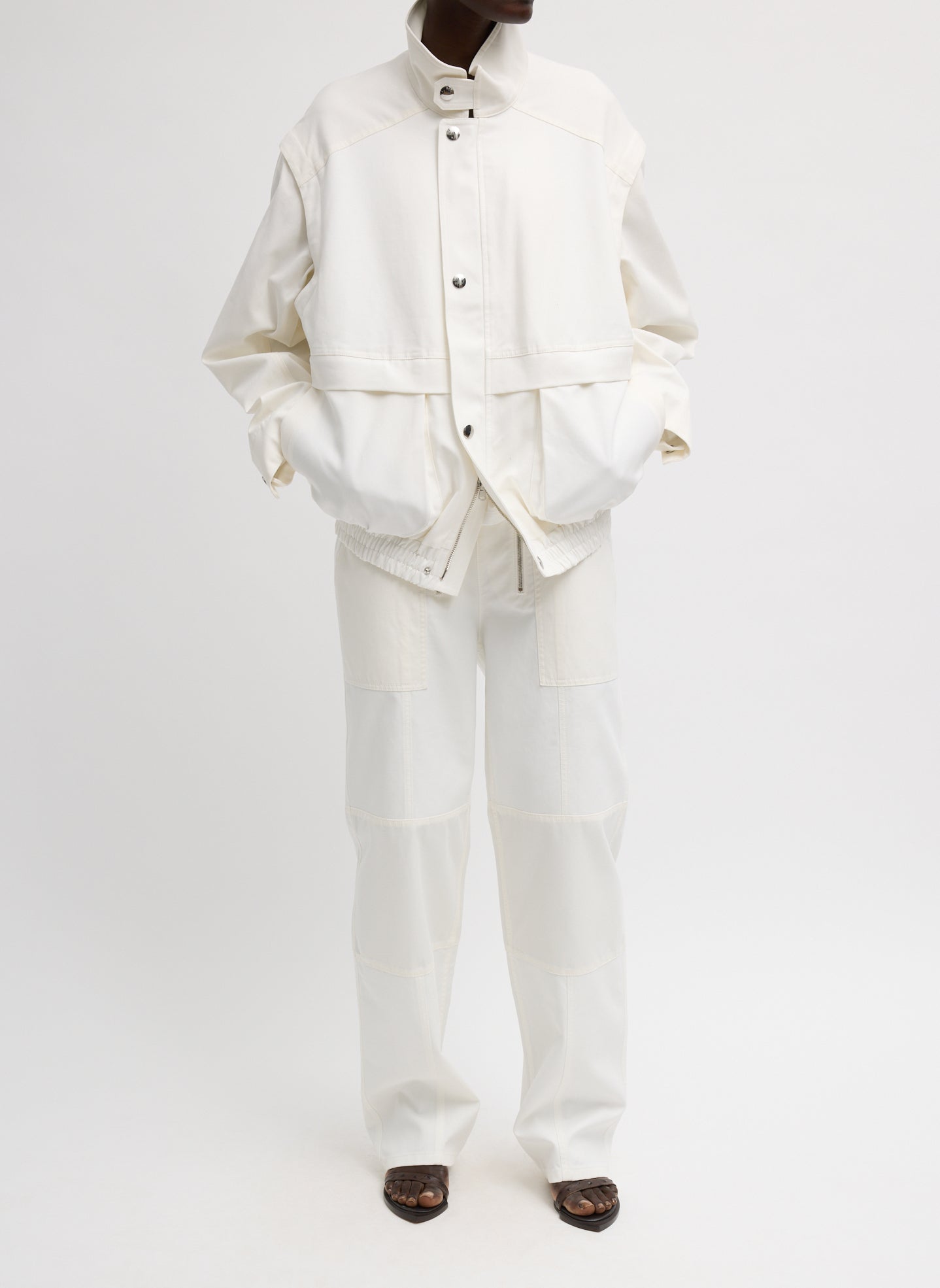 Patchwork Twill Slicker Jacket | Tibi