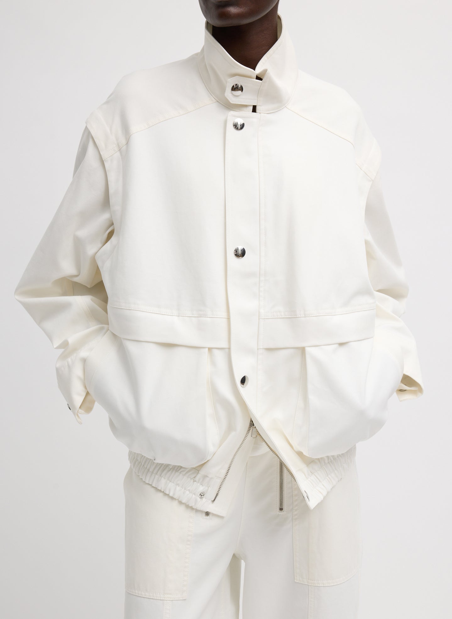 Patchwork Twill Slicker Jacket | Tibi