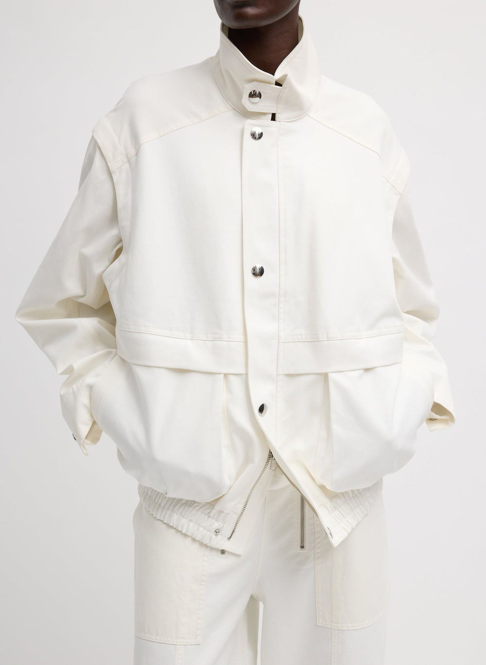 Patchwork Twill Slicker Jacket | Tibi