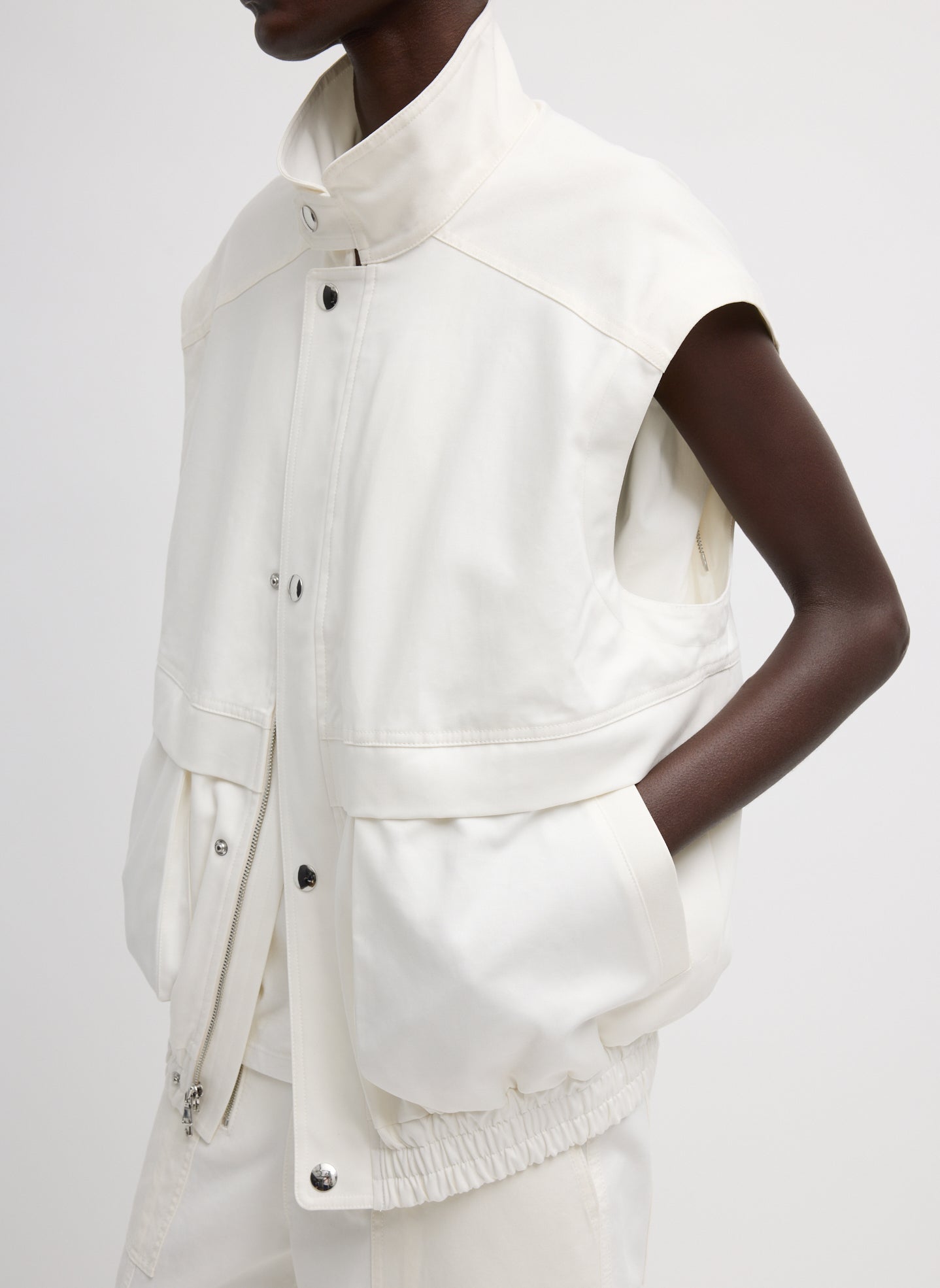 Patchwork Twill Slicker Jacket | Tibi