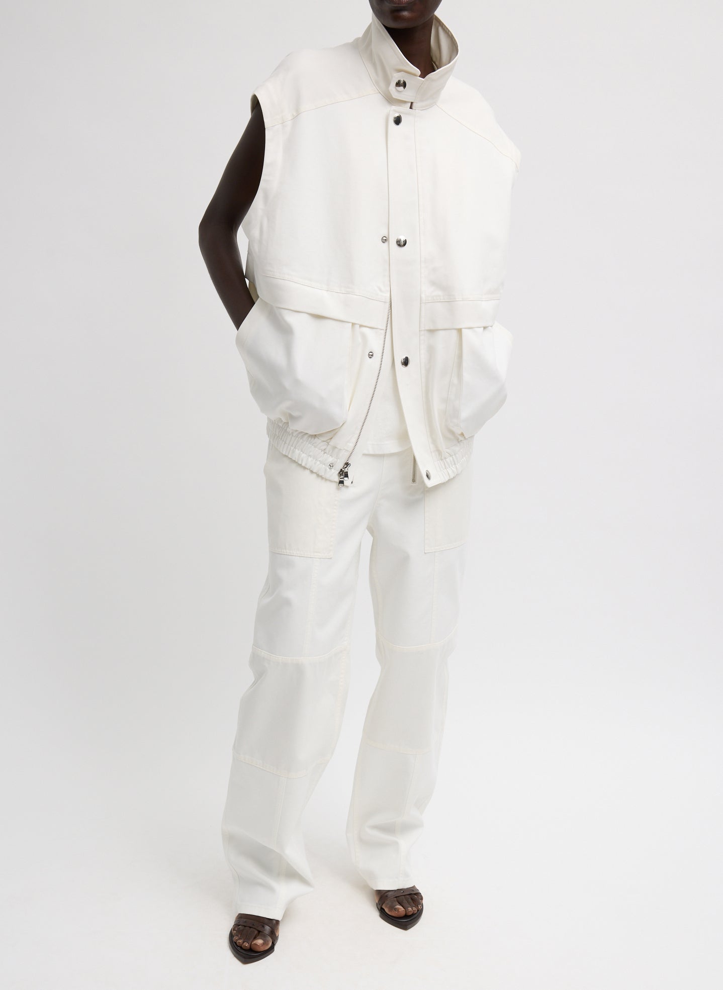 Patchwork Twill Slicker Jacket | Tibi