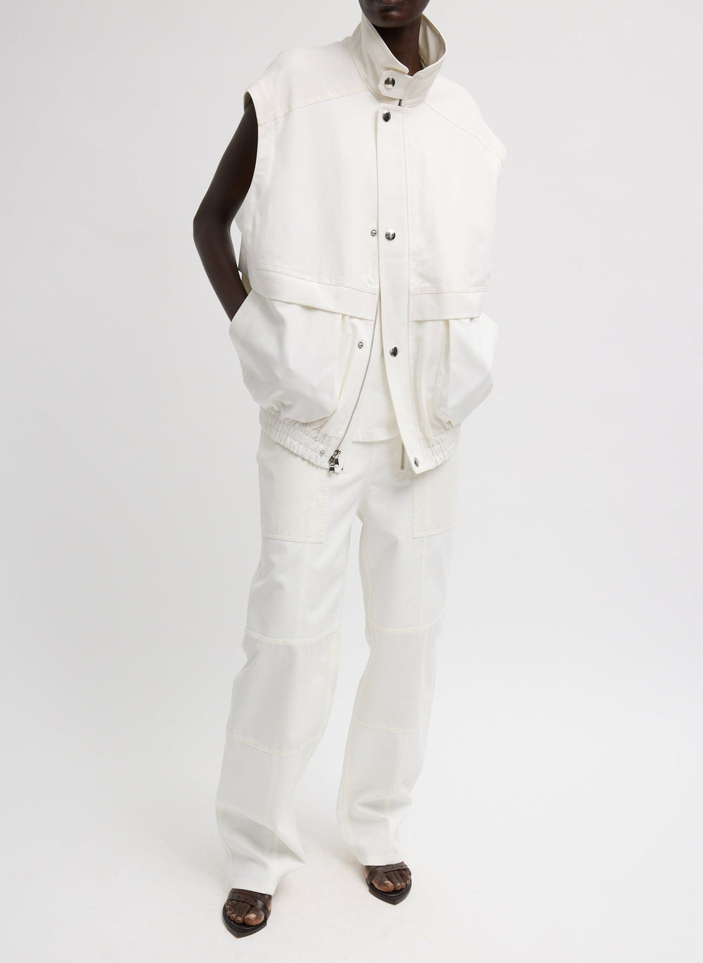 Patchwork Twill Slicker Jacket | Tibi