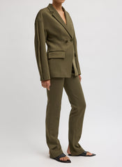 Spring Bonded Twill Sculpted Blazer | Tibi