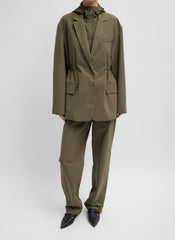 Tech Suiting Anorak Blazer With Zip Off Vest | Tibi