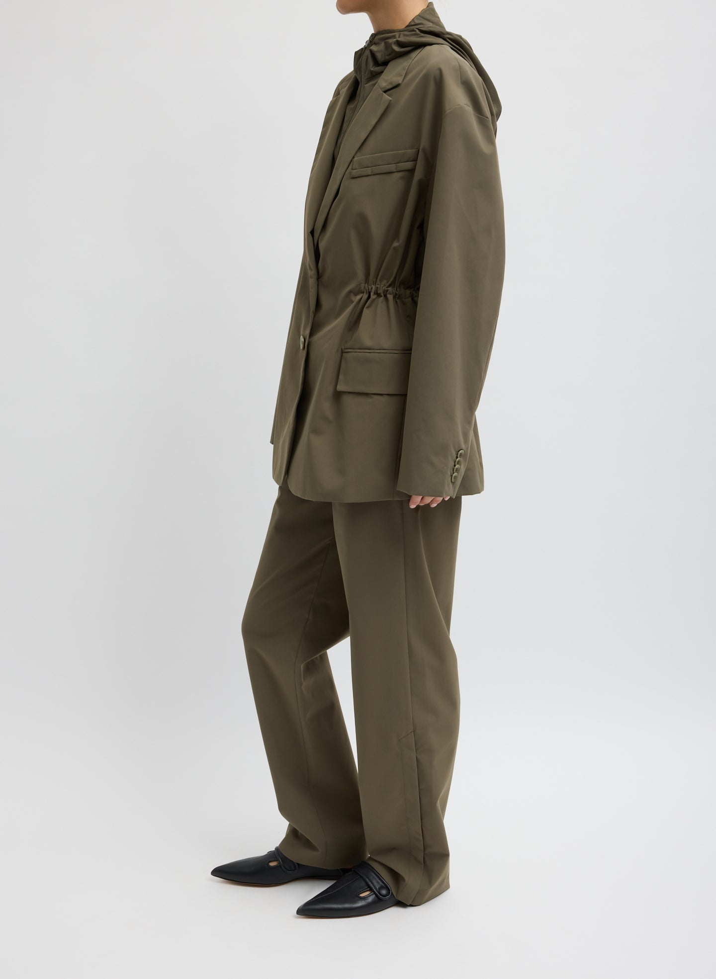 Tech Suiting Anorak Blazer With Zip Off Vest | Tibi