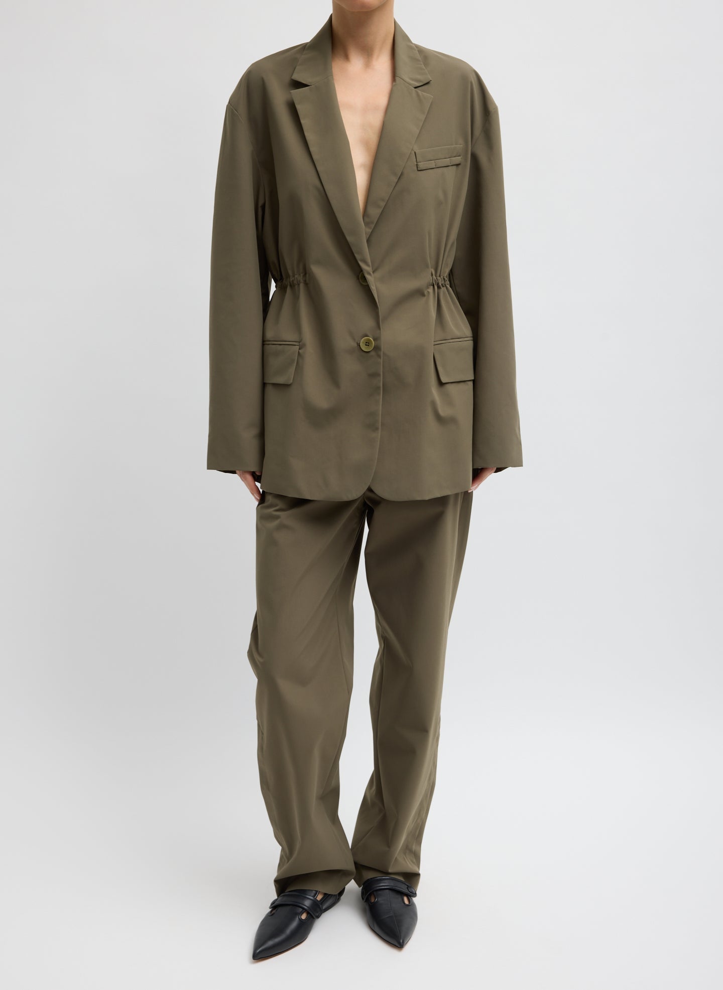 Tech Suiting Anorak Blazer With Zip Off Vest | Tibi
