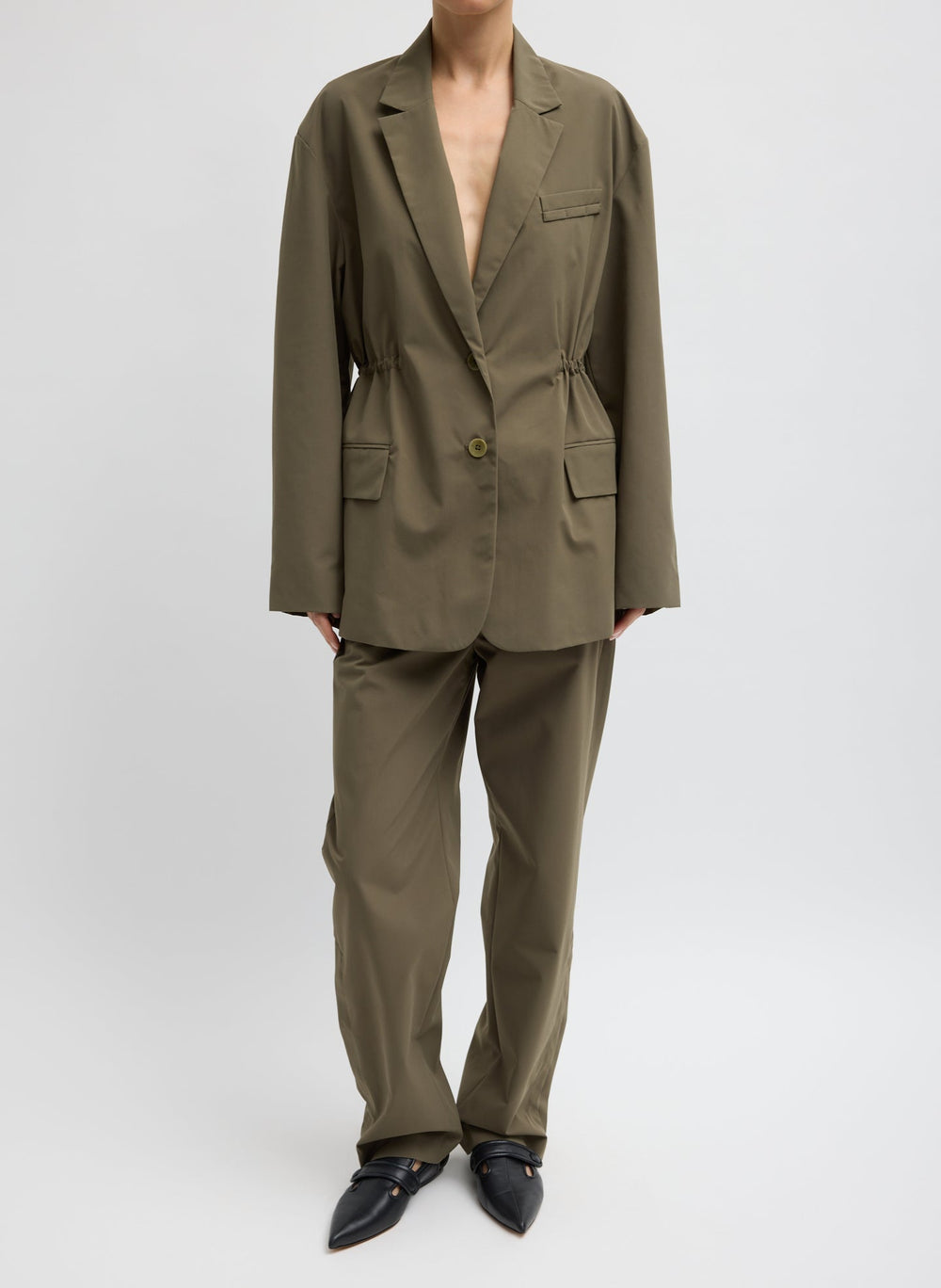 Tech Suiting Anorak Blazer With Zip Off Vest | Tibi