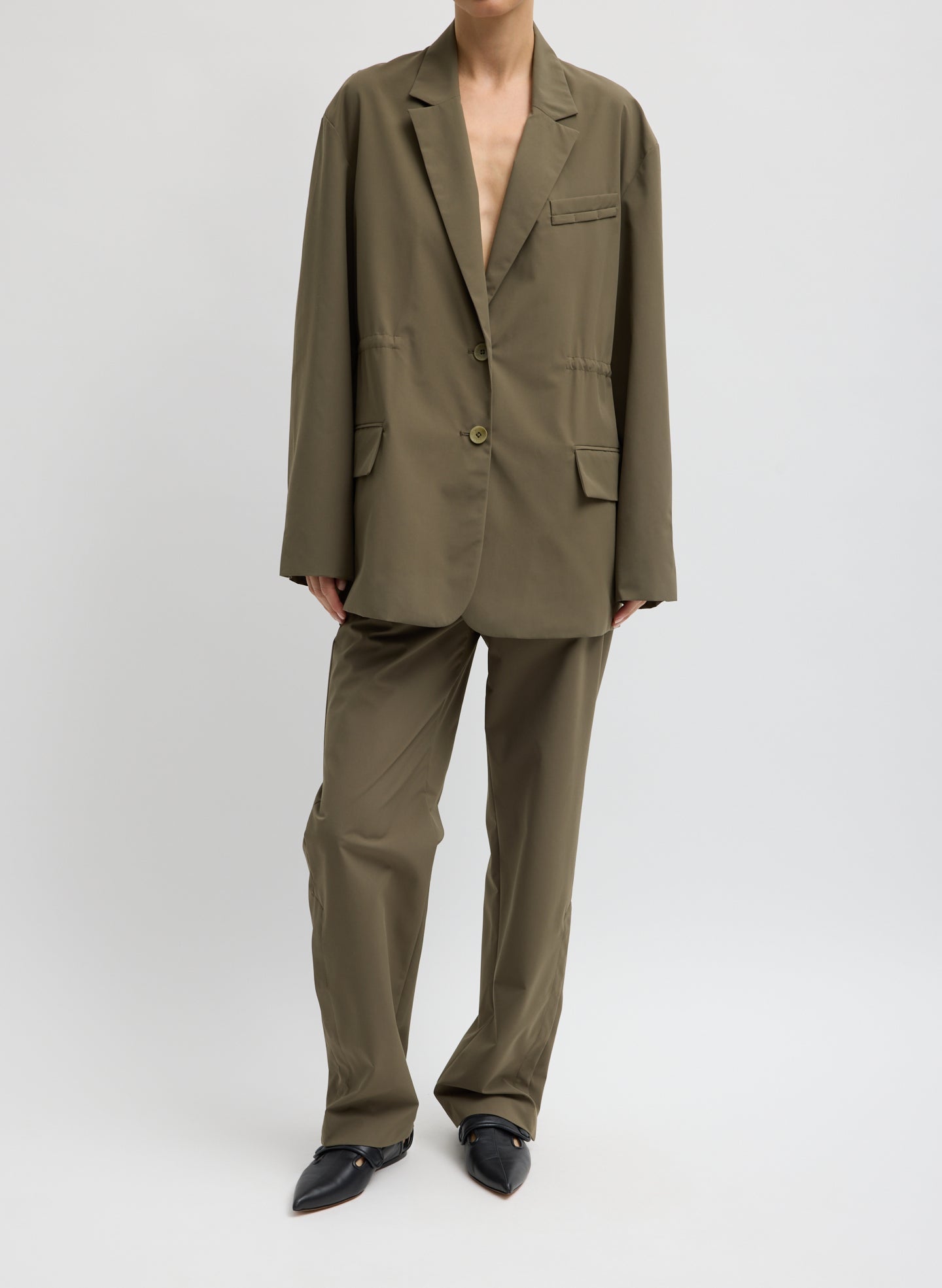 Tech Suiting Anorak Blazer With Zip Off Vest | Tibi