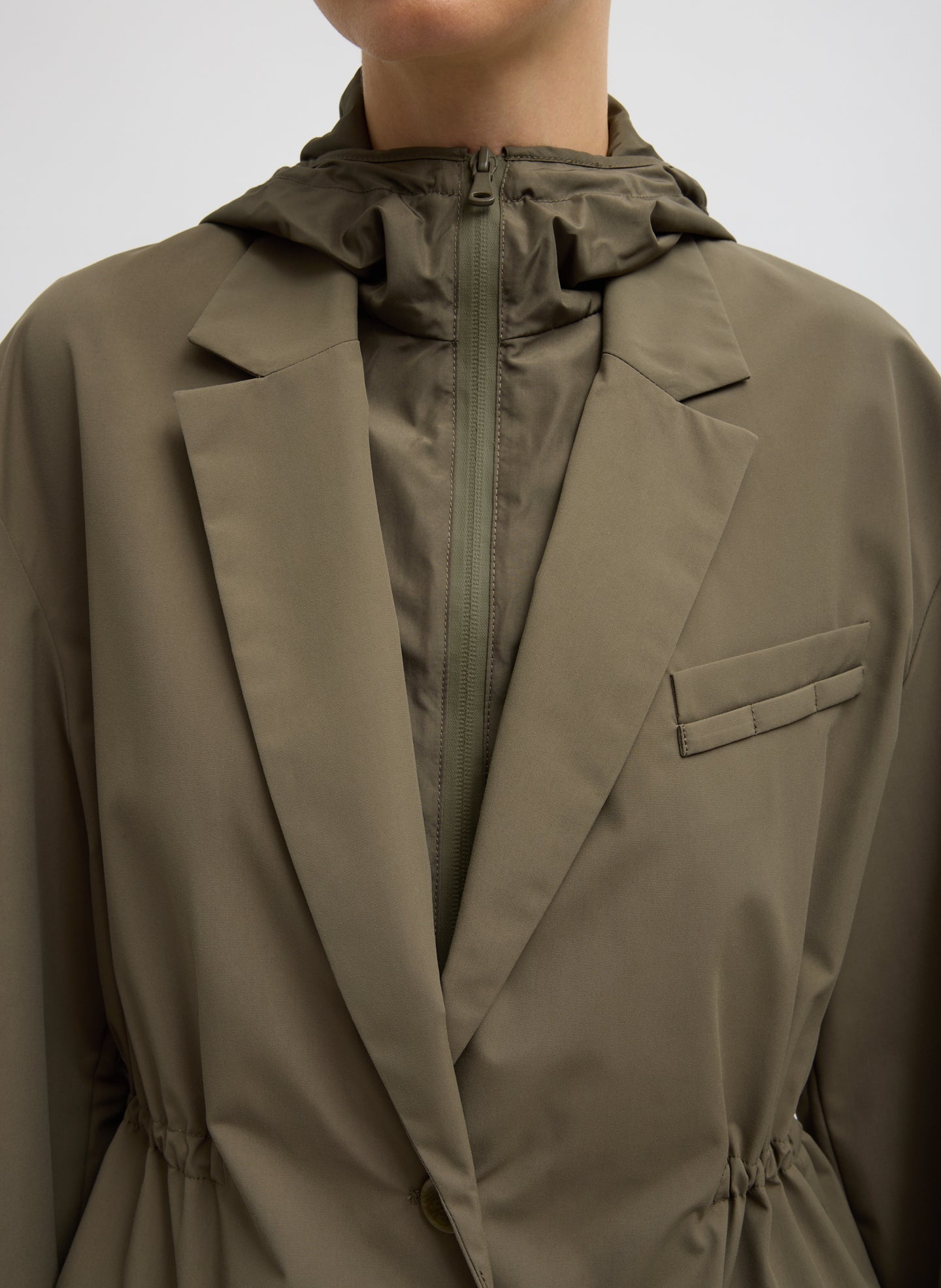 Tech Suiting Anorak Blazer With Zip Off Vest | Tibi