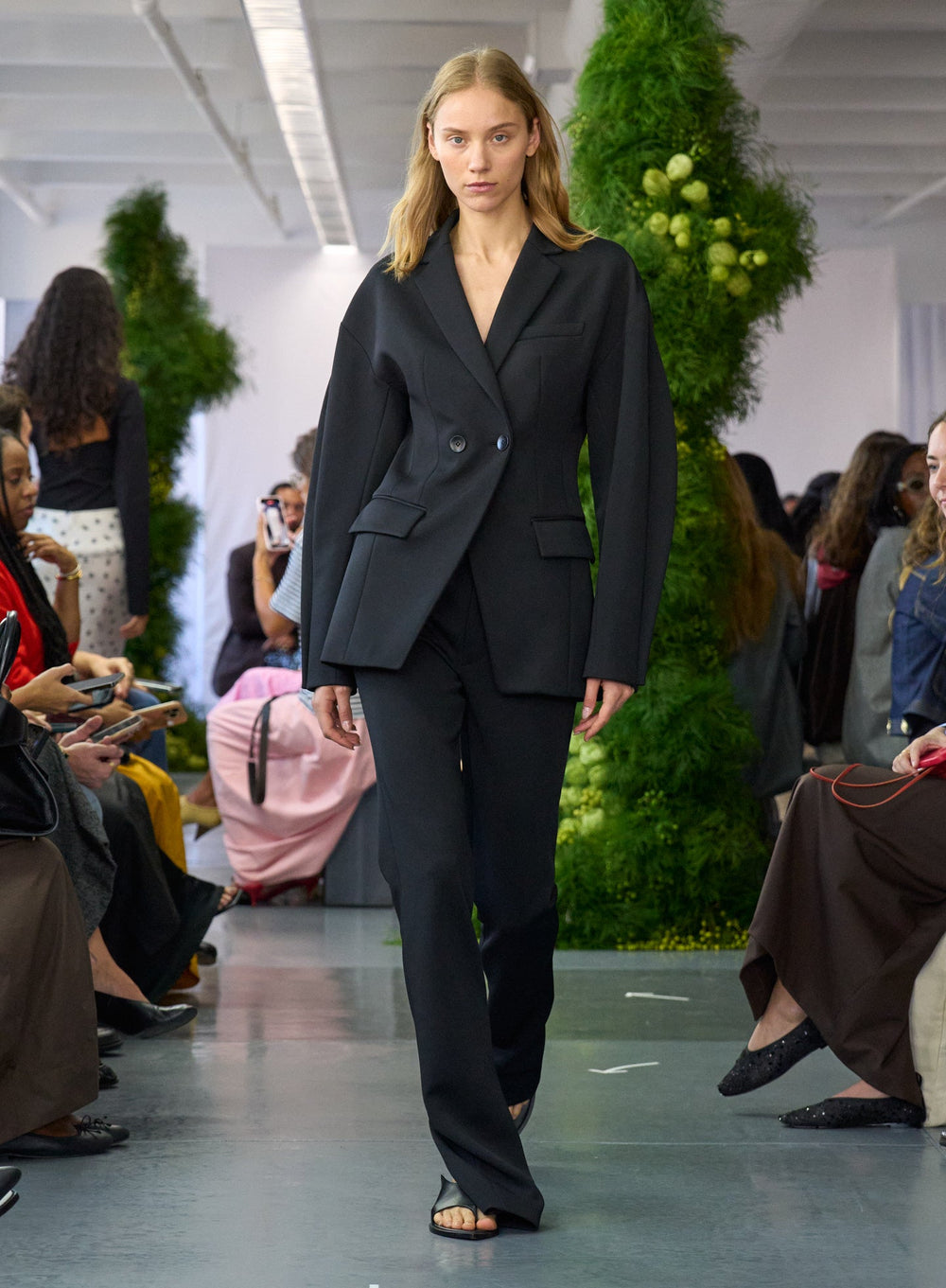 Spring Bonded Twill Sculpted Blazer | Tibi