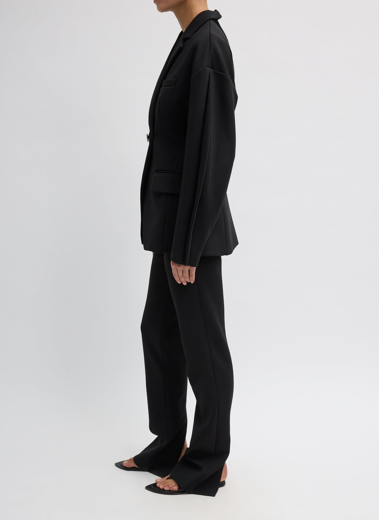 Spring Bonded Twill Sculpted Blazer | Tibi