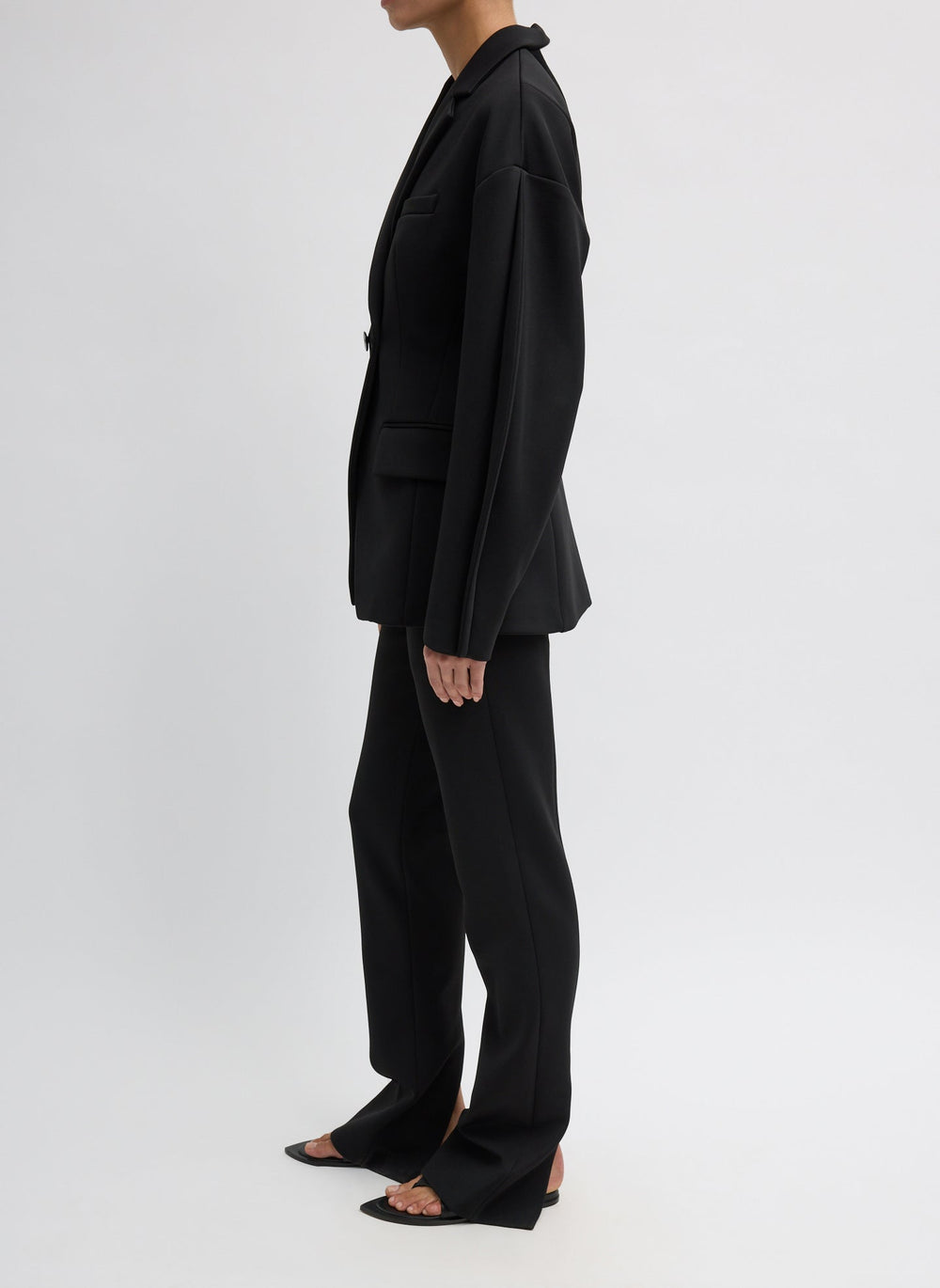 Spring Bonded Twill Sculpted Blazer | Tibi