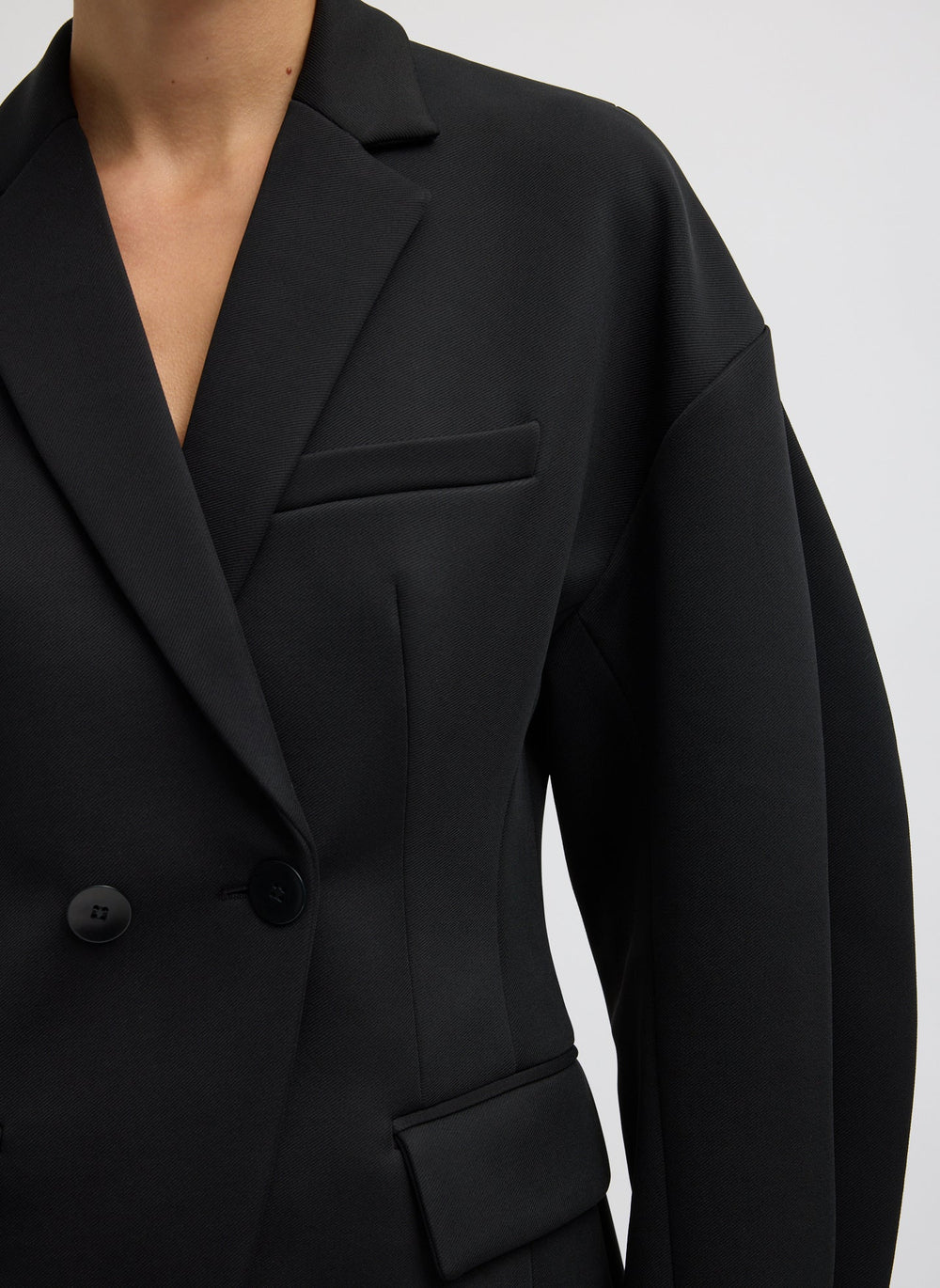 Spring Bonded Twill Sculpted Blazer | Tibi