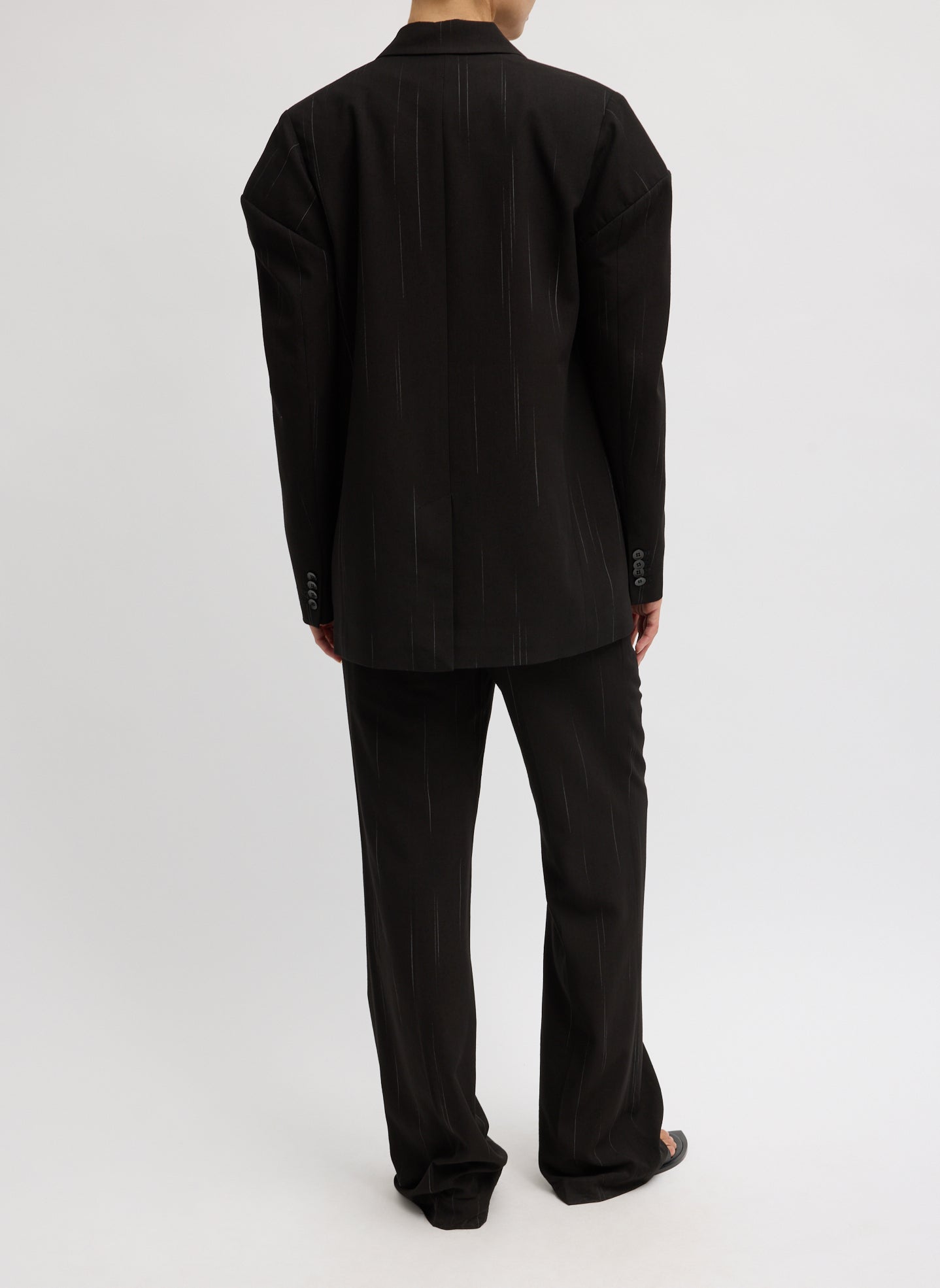 Viscose Suiting Hinged Sleeve Blazer | Tibi