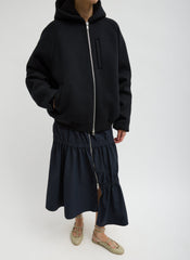 Compact Tech French Terry Zip Up Hoodie | Tibi