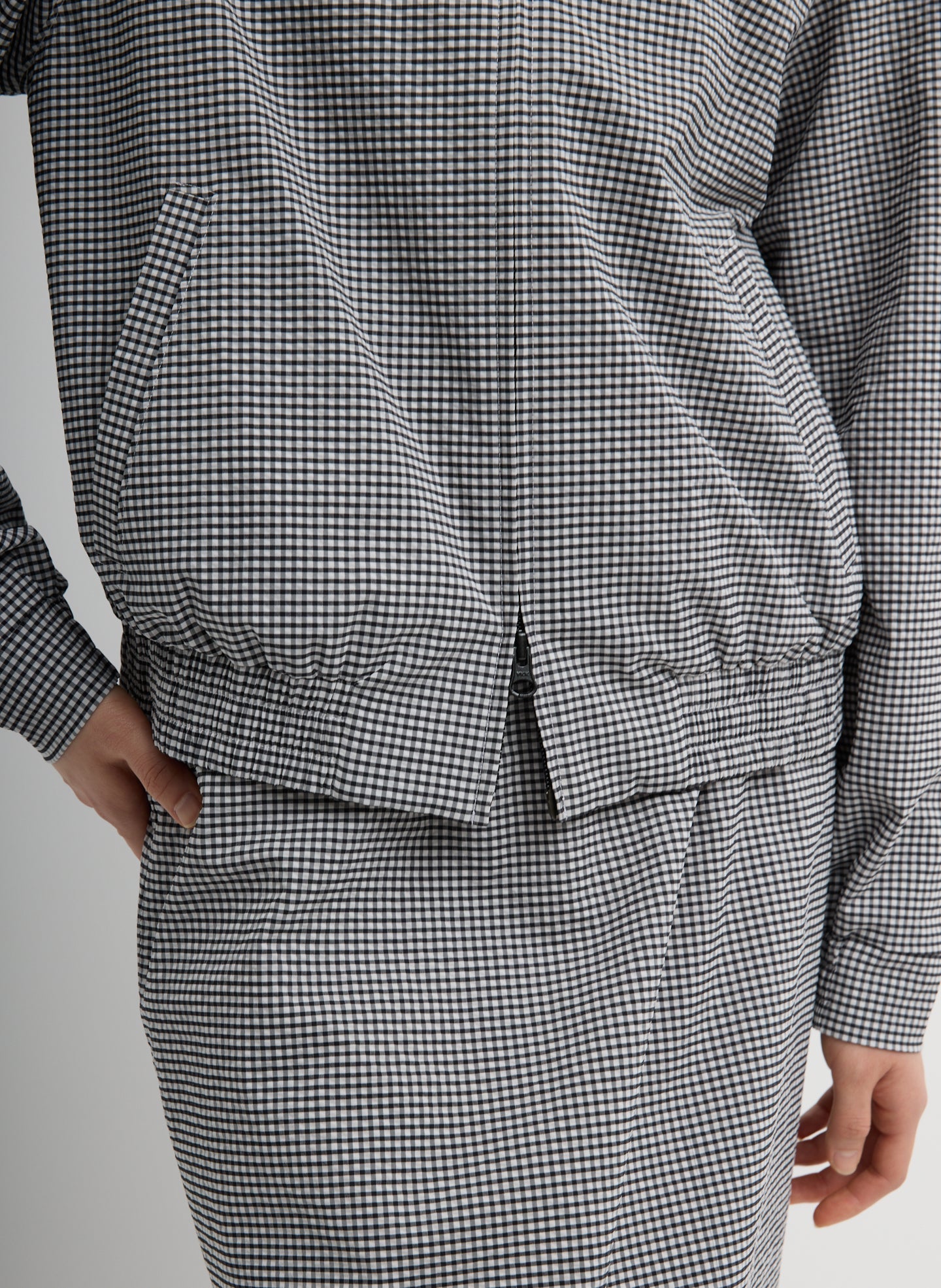 Tech Gingham Track Jacket | Tibi