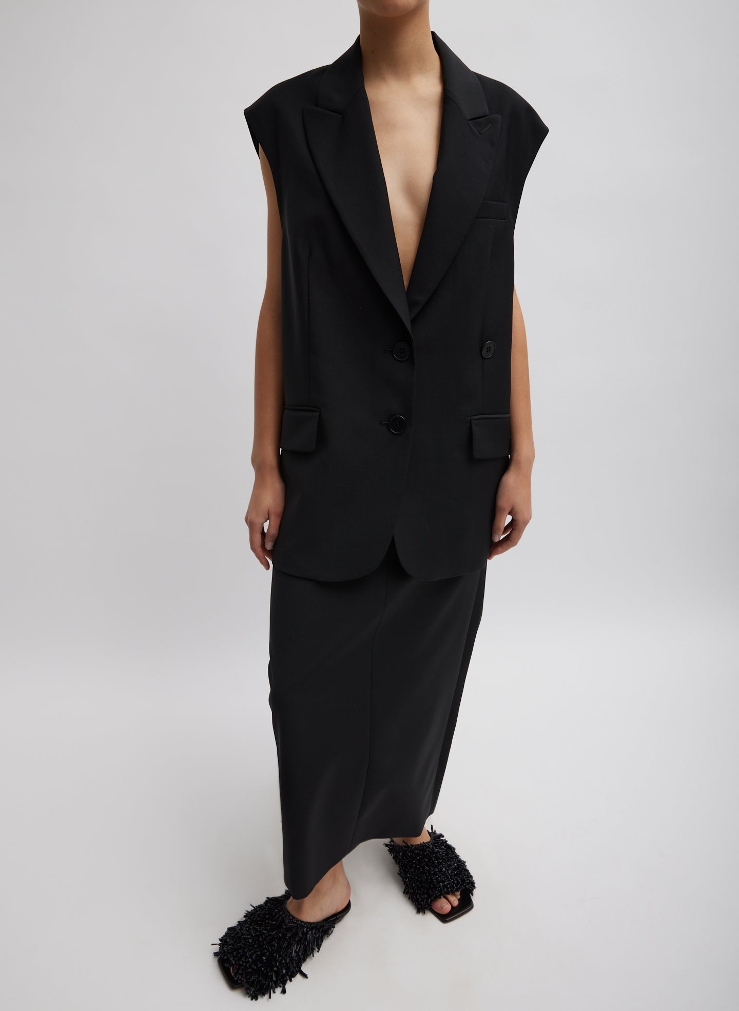 Tropical Wool Liam Vest | Tibi