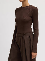 Ribbed Sweater Crewneck Pullover | Tibi