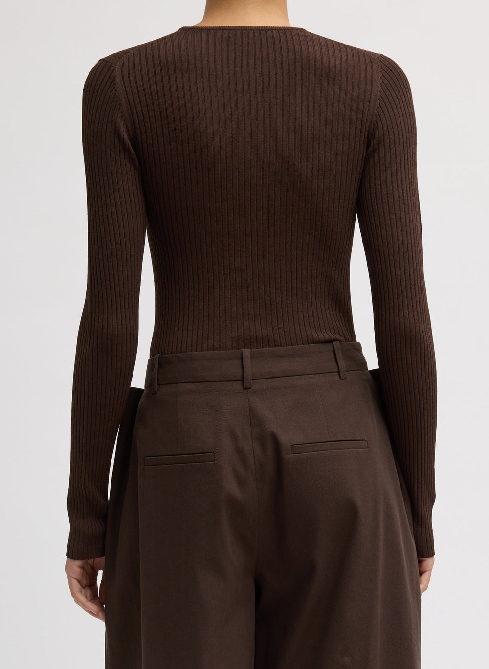 Ribbed Sweater Crewneck Pullover | Tibi