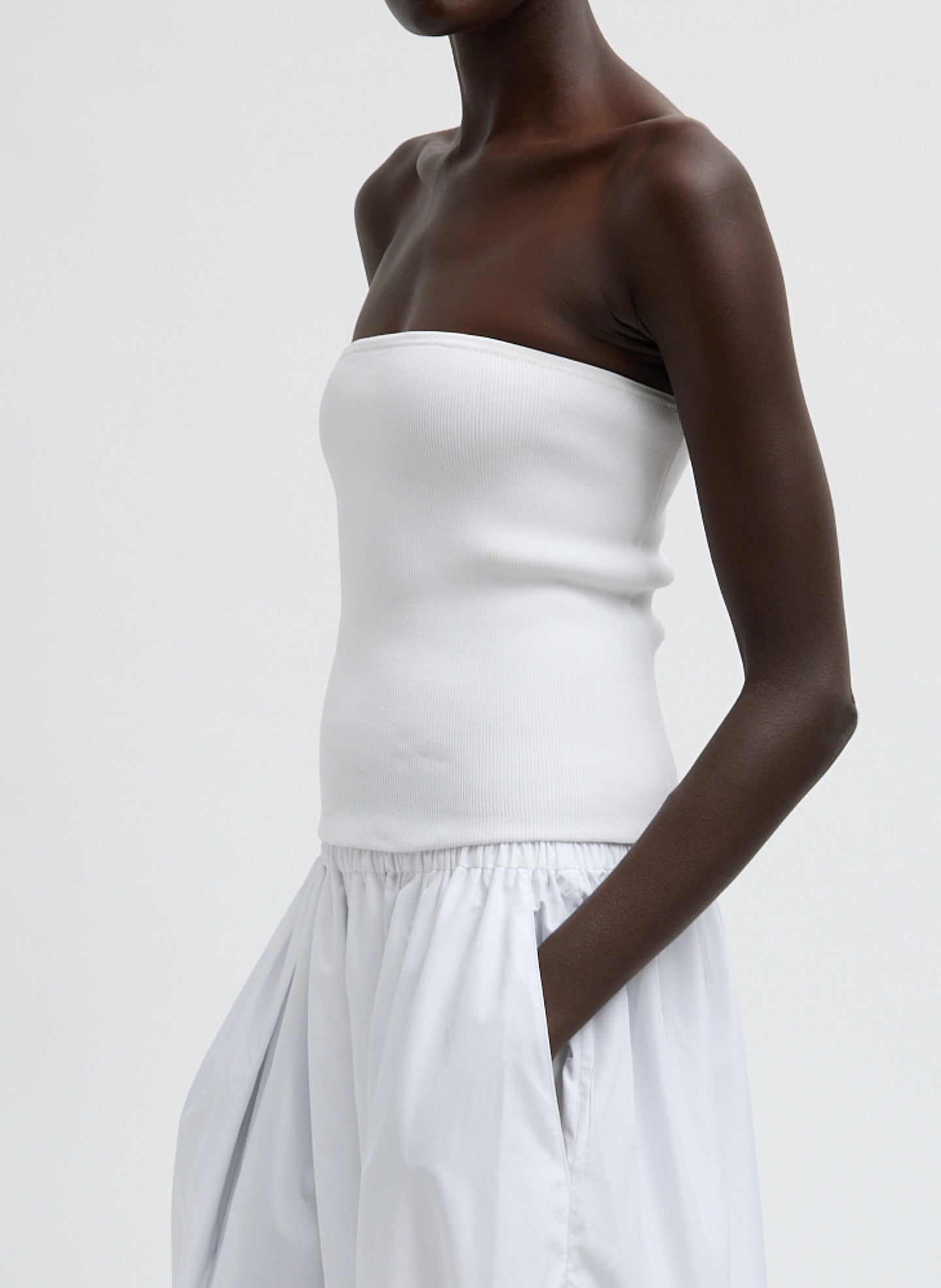 Ribbed Sweater Tube Top | Tibi