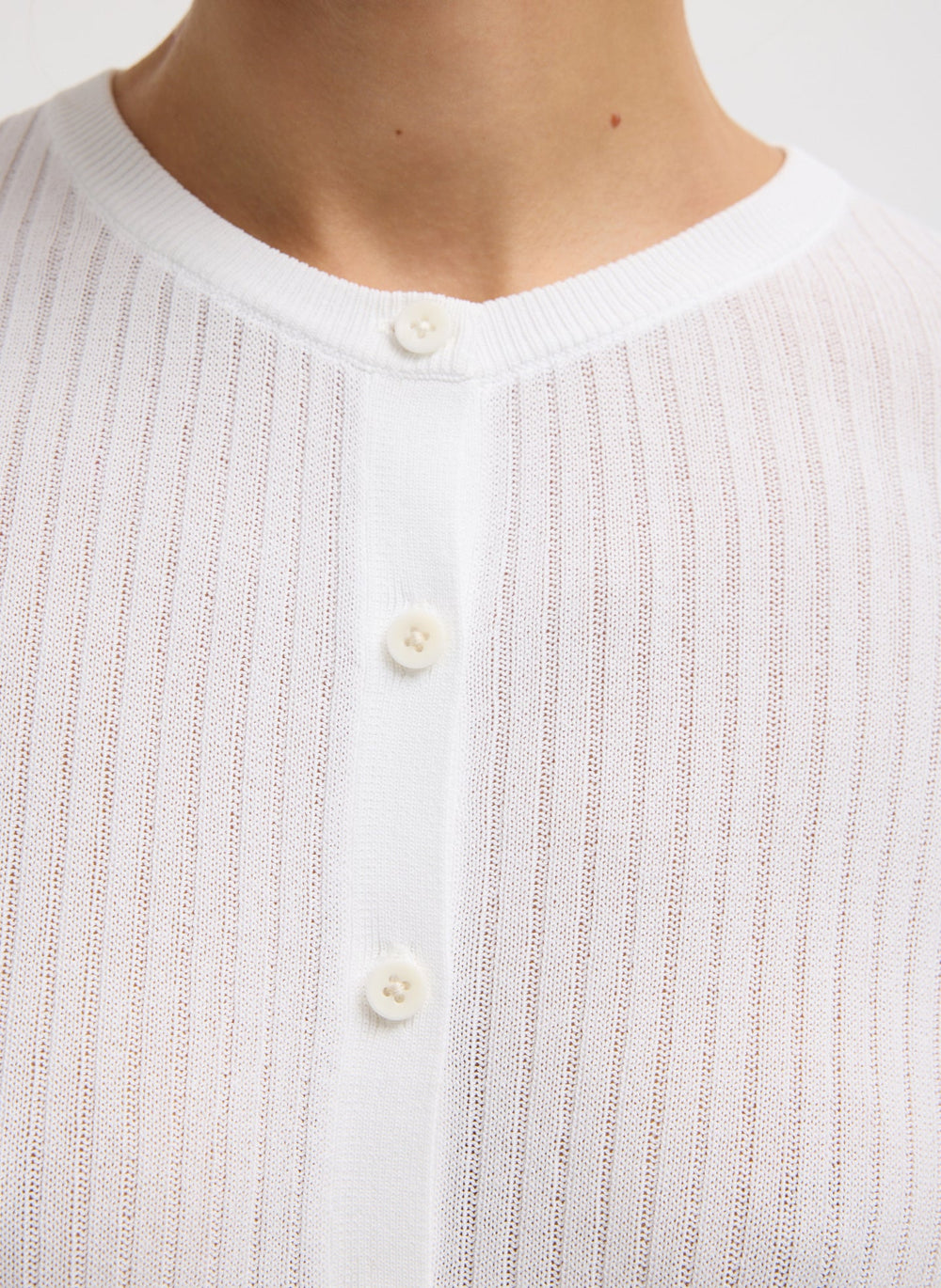 Ribbed Sweater Slim Cardigan | Tibi