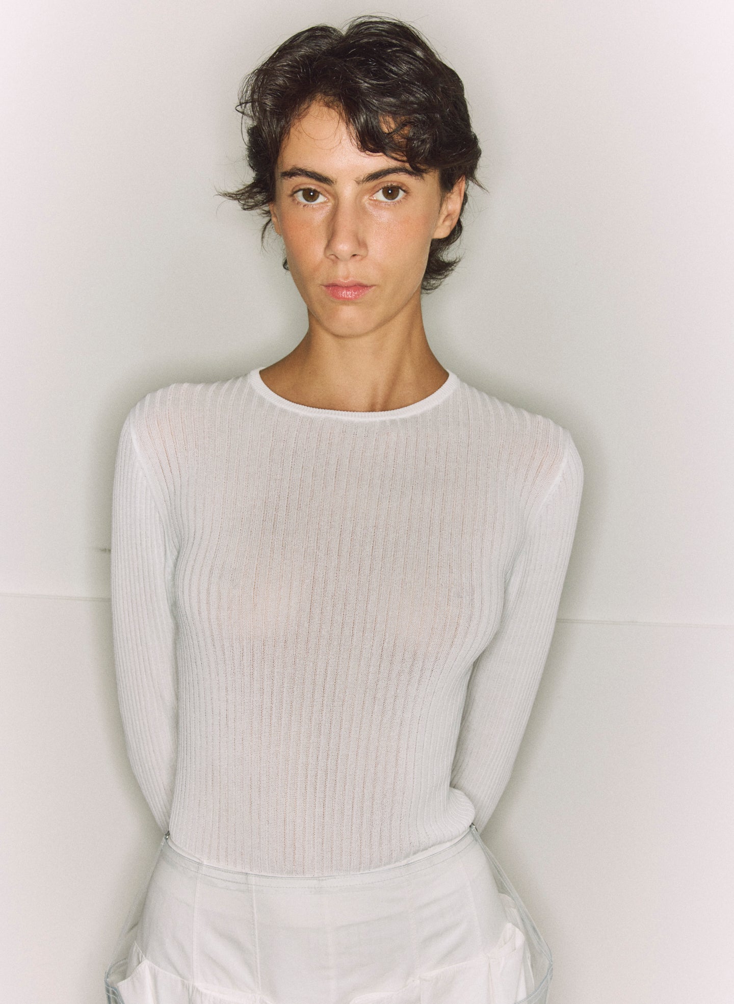 Ribbed Sweater Crewneck Pullover | Tibi
