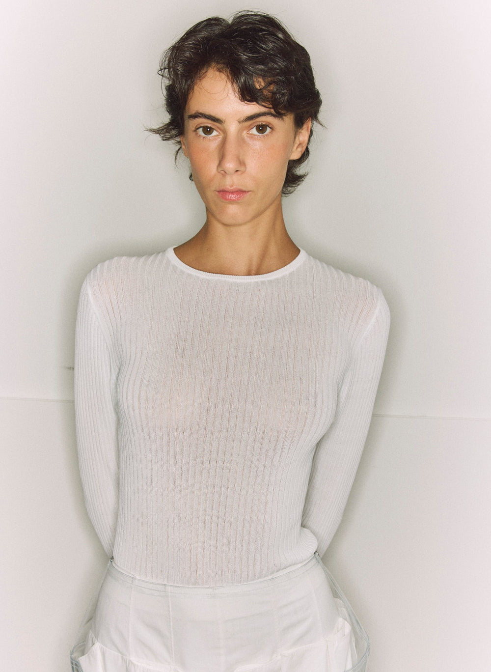 Ribbed Sweater Crewneck Pullover | Tibi