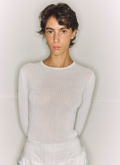 Ribbed Sweater Crewneck Pullover | Tibi