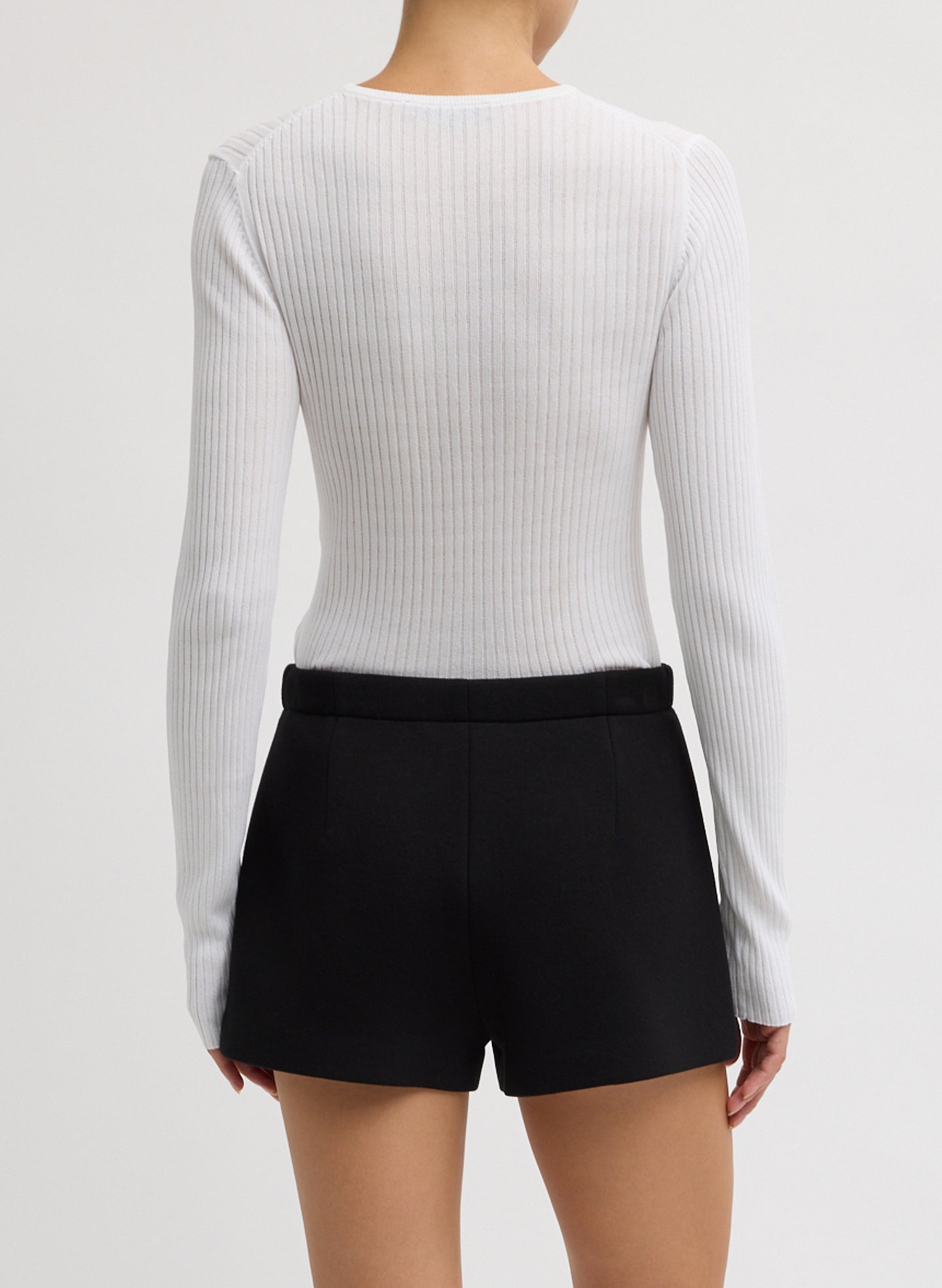 Ribbed Sweater Crewneck Pullover | Tibi