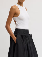 Ribbed Sweater Cut Out Tank | Tibi