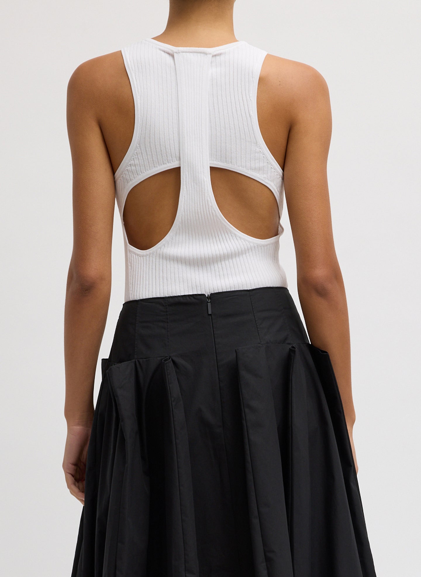 Ribbed Sweater Cut Out Tank | Tibi