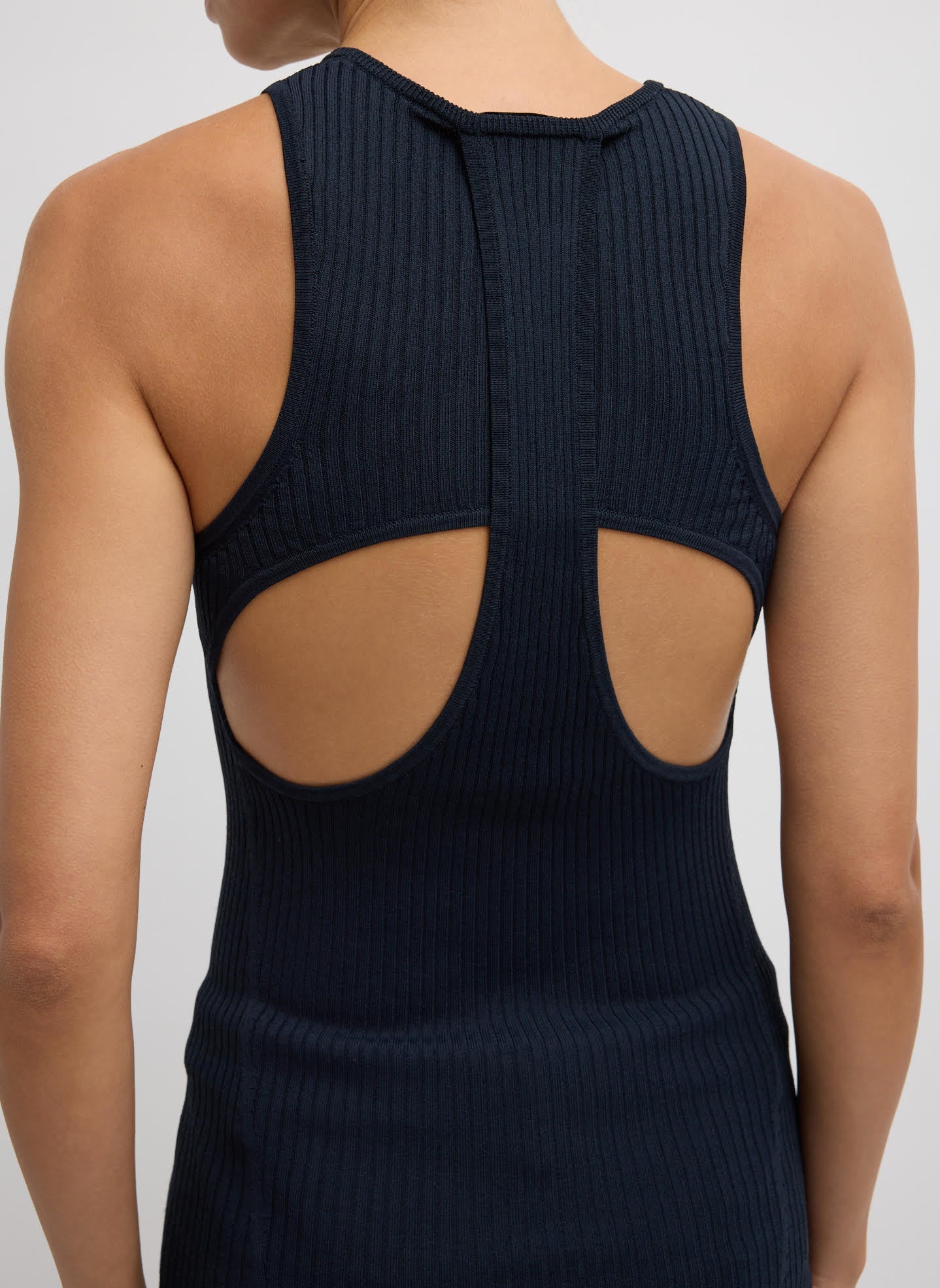 Ribbed Sweater Cut Out Tank | Tibi
