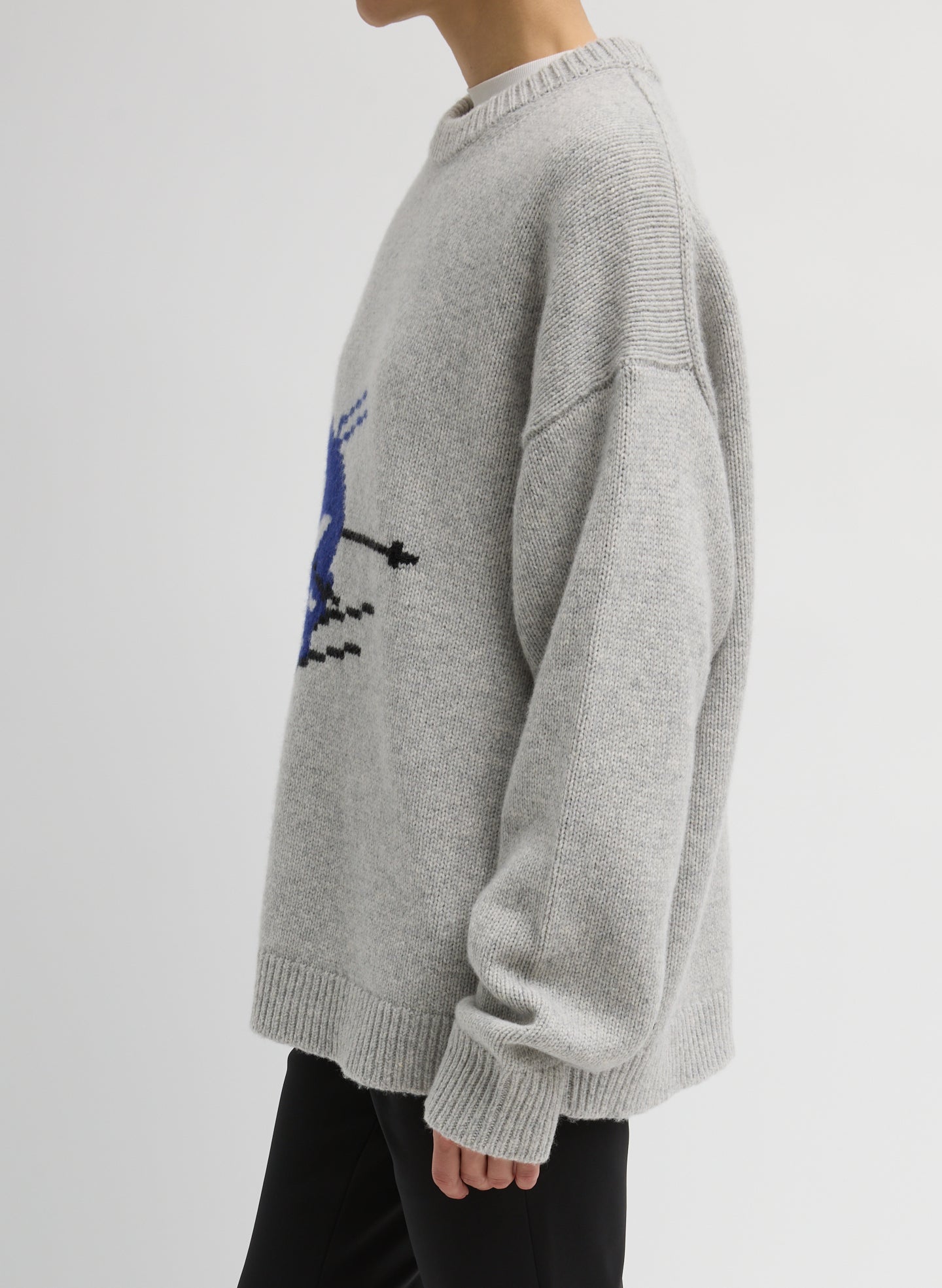 Soft Wool Ski Easy Pullover Crewneck Sweater | Tibi