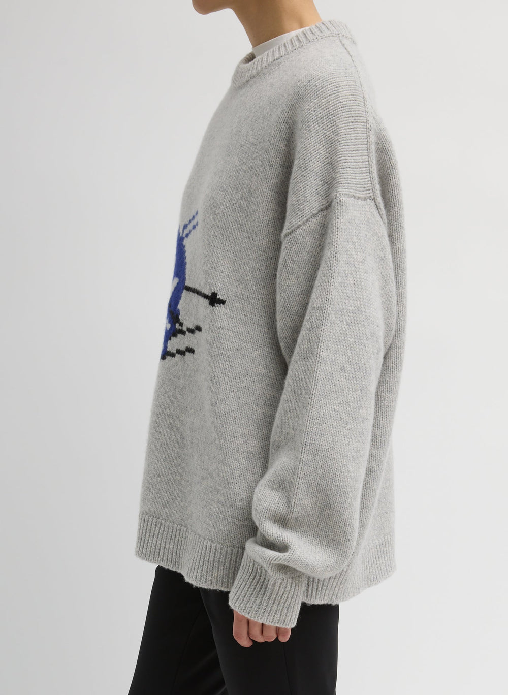 Soft Wool Ski Easy Pullover Crewneck Sweater | Tibi