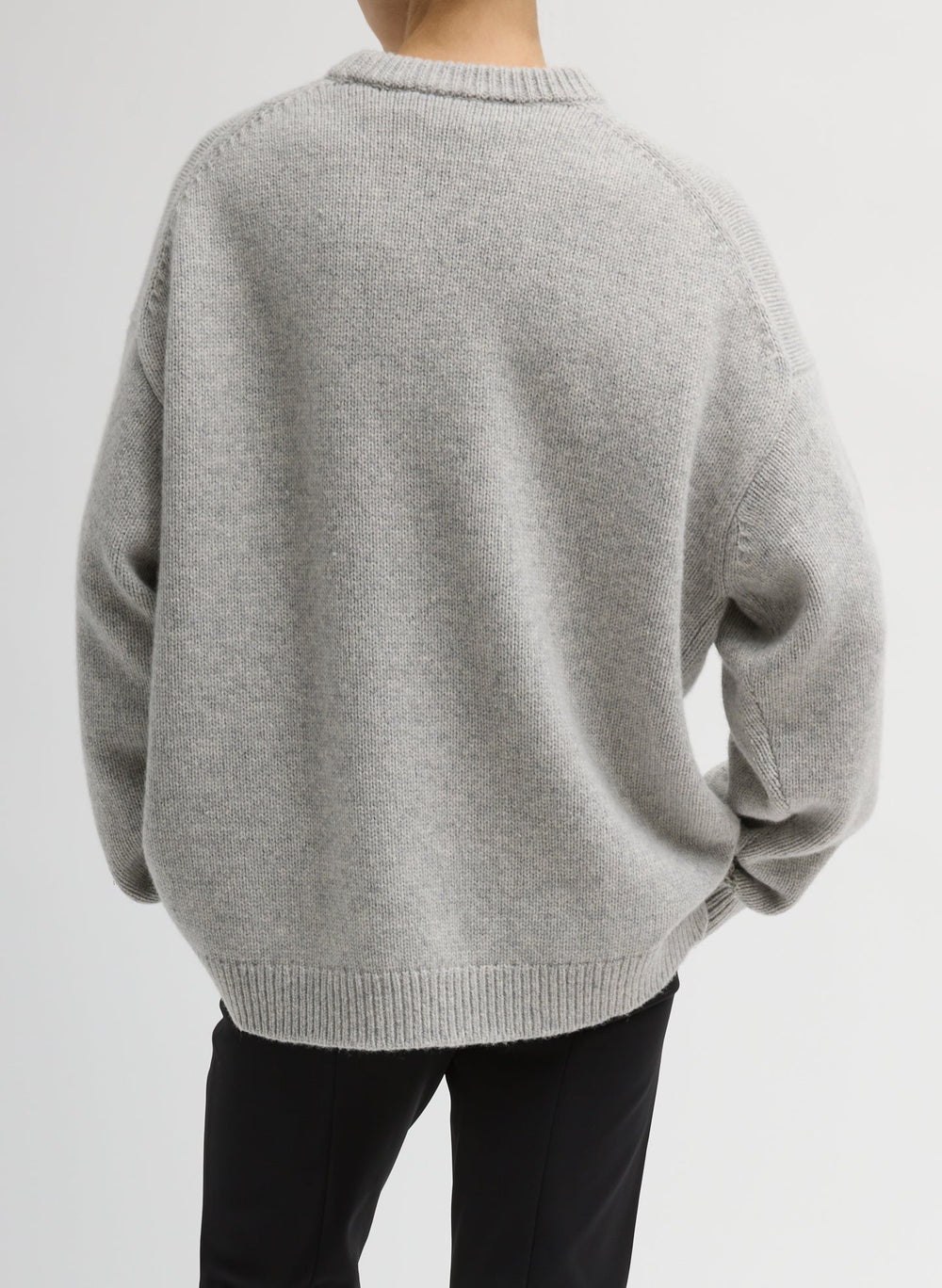 Soft Wool Ski Easy Pullover Crewneck Sweater | Tibi