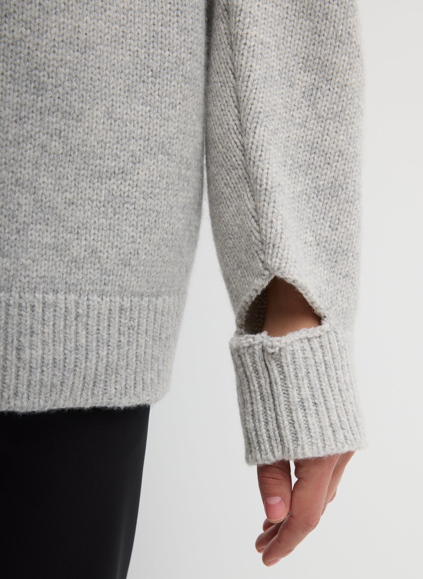 Soft Wool Ski Easy Pullover Crewneck Sweater | Tibi