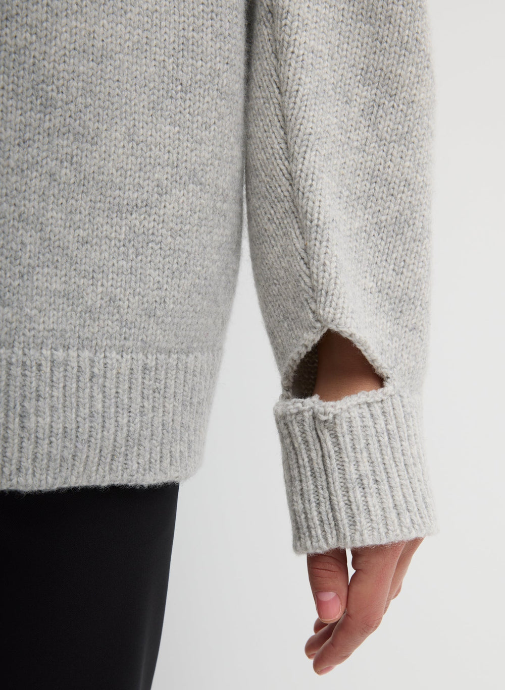 Soft Wool Ski Easy Pullover Crewneck Sweater | Tibi