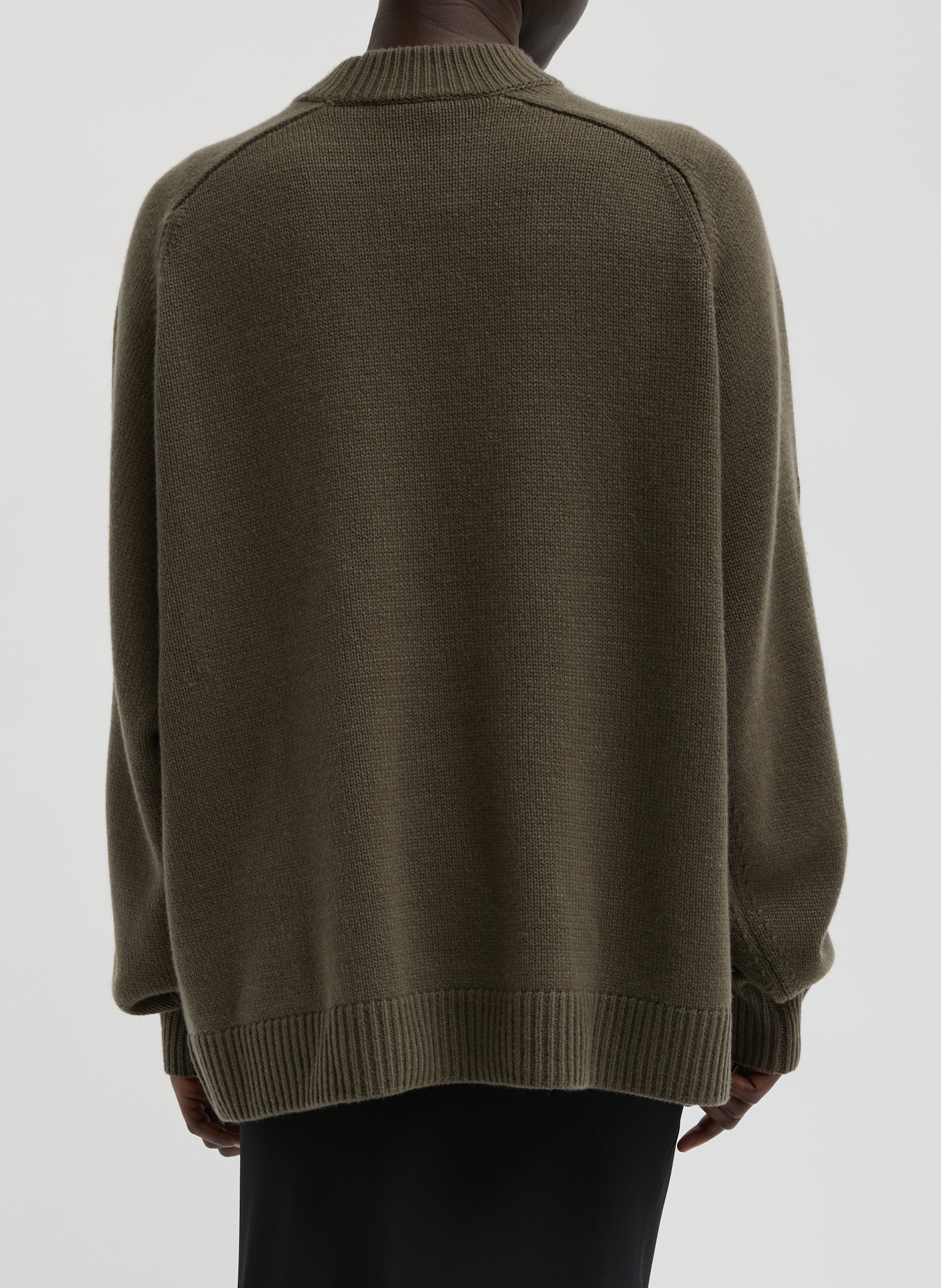 Cashmere Crewneck Oversized Pullover Sweater | Tibi