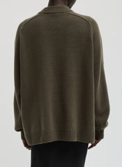 Cashmere Crewneck Oversized Pullover Sweater | Tibi