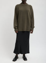 Cashmere Crewneck Oversized Pullover Sweater | Tibi