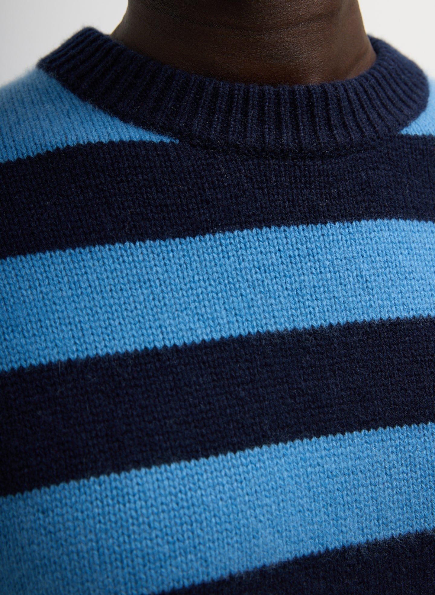 Striped Cashmere Crewneck Easy Pullover | Tibi