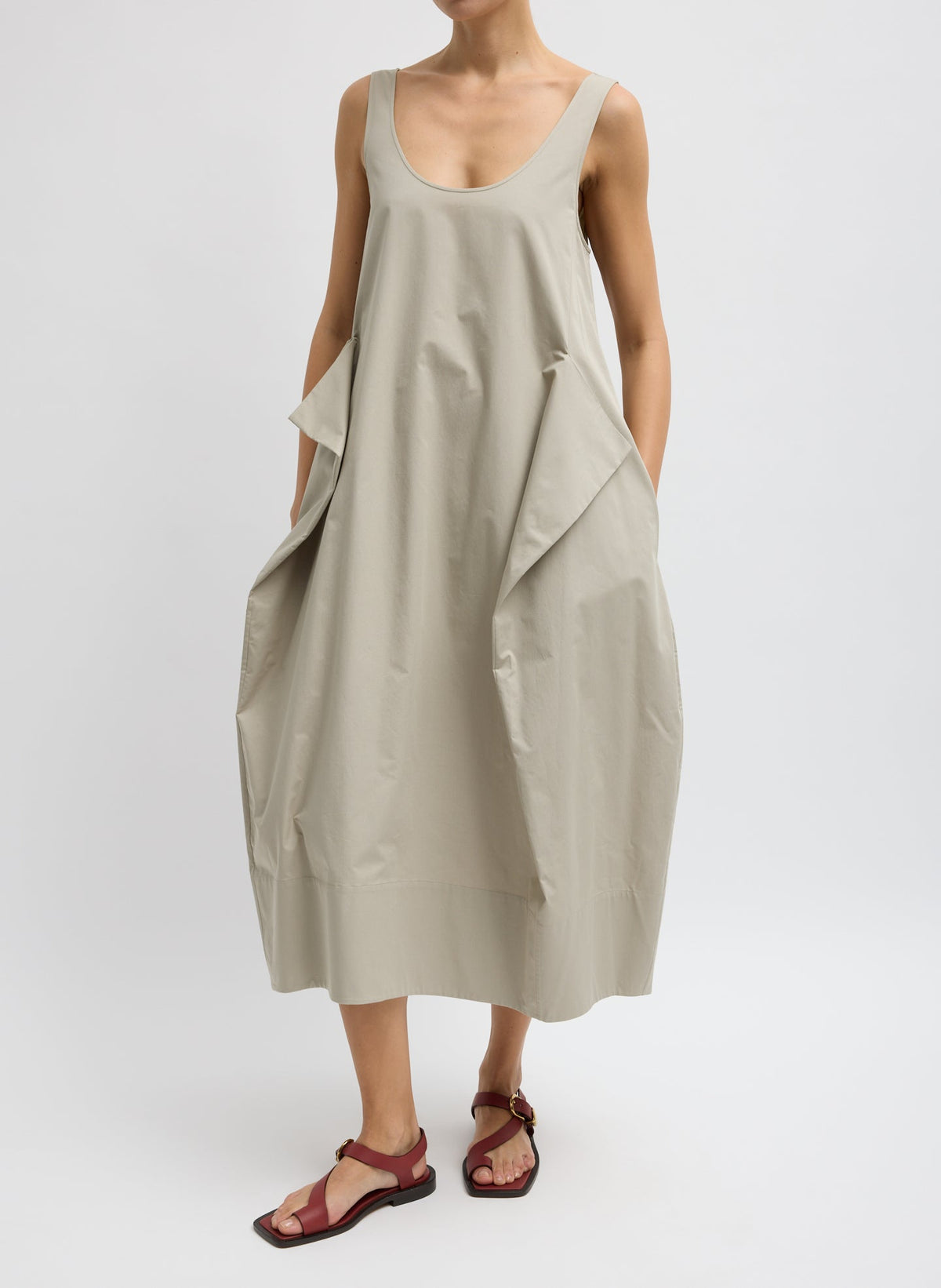 Eco Poplin Tank Dress | Tibi