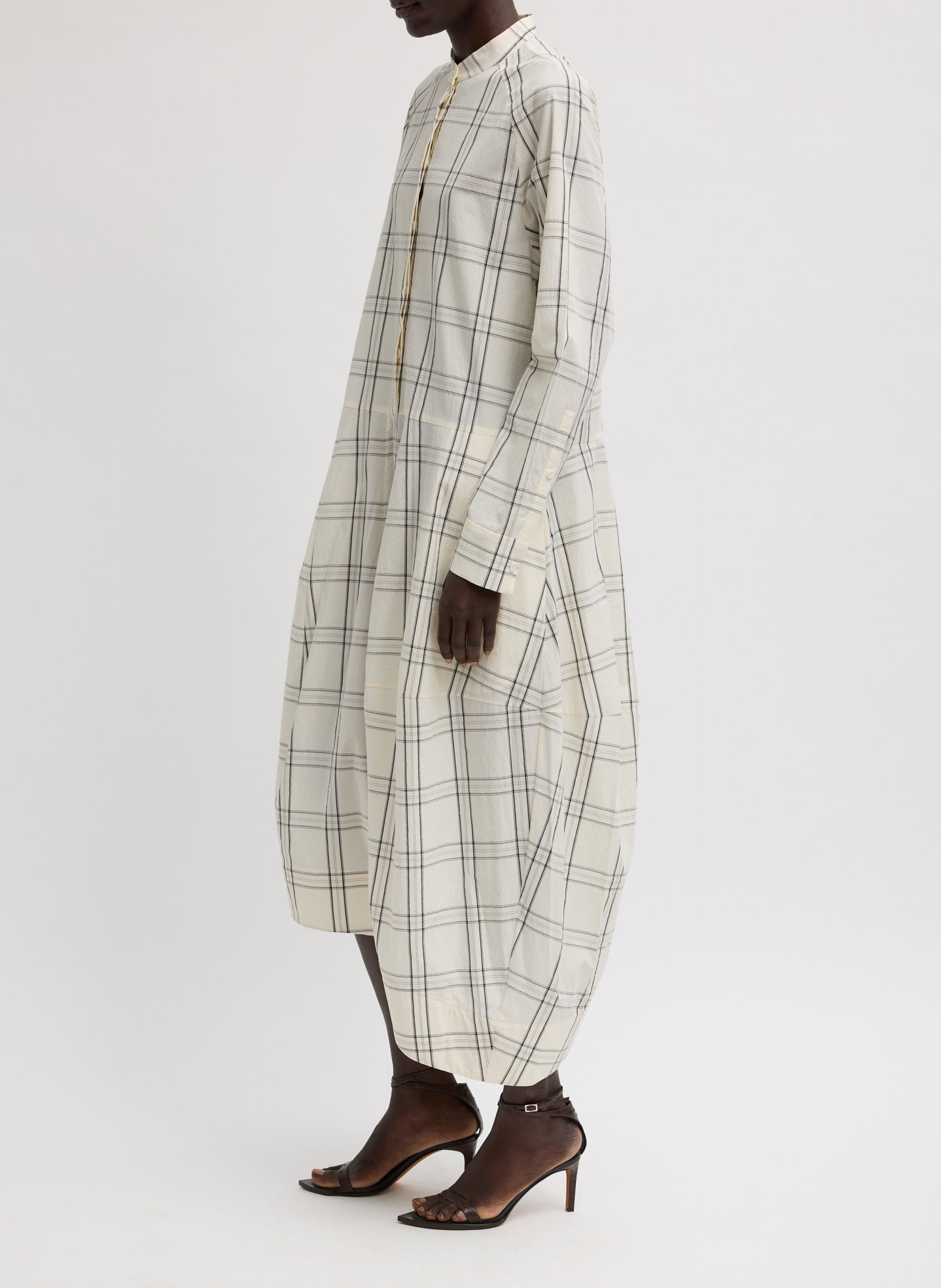 Russel Plaid Balloon Dress | Tibi