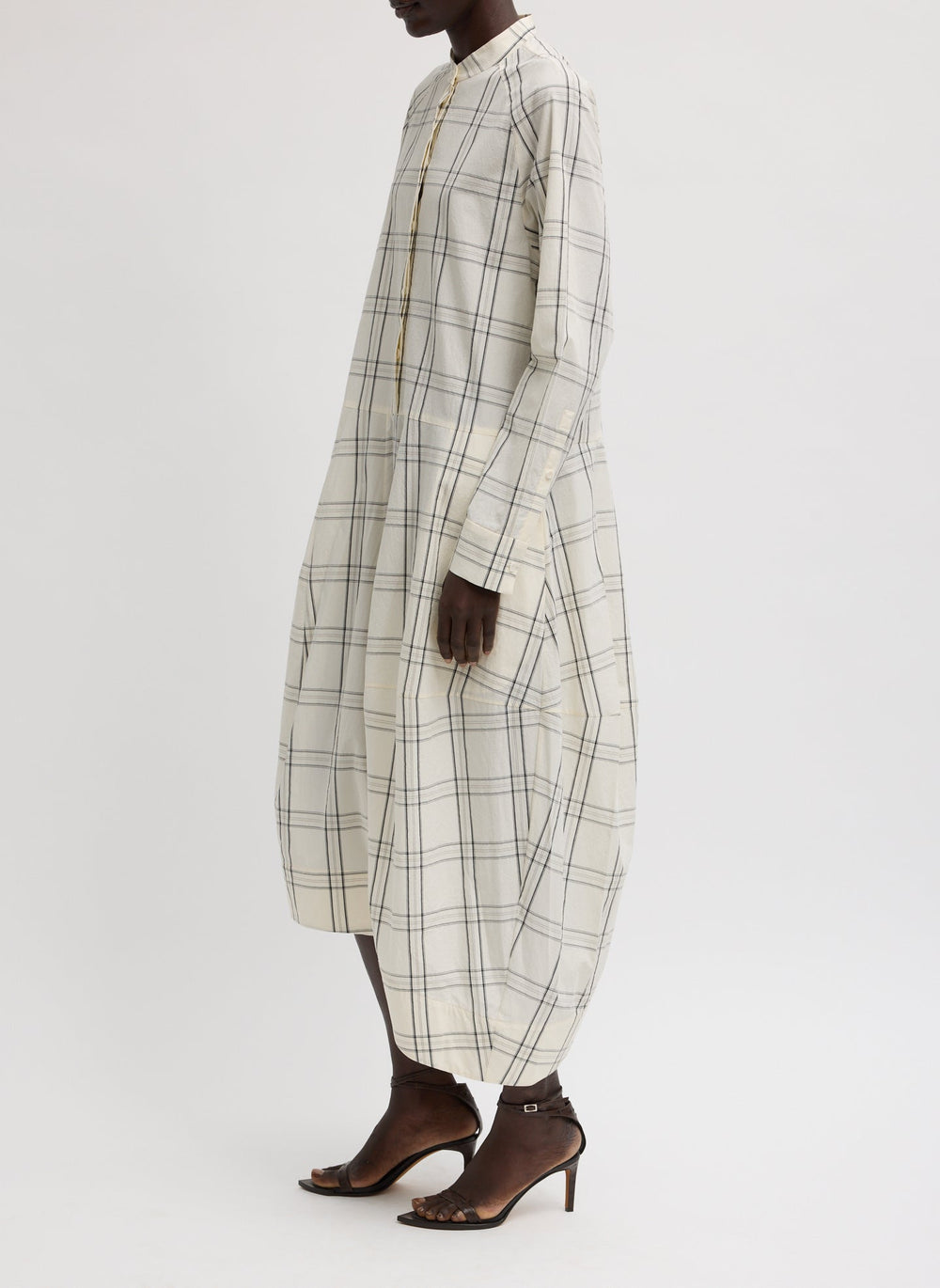 Russel Plaid Balloon Dress | Tibi