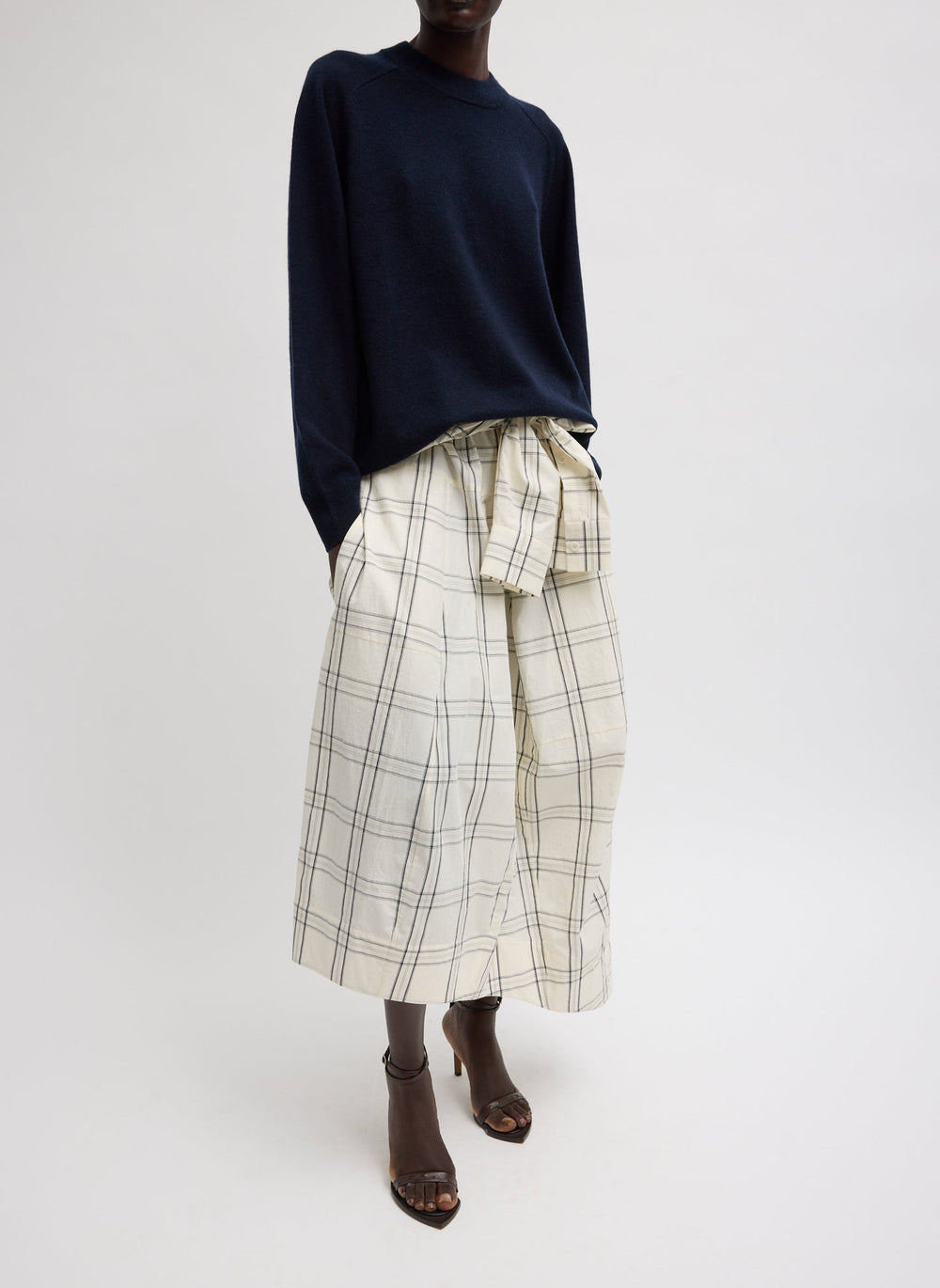 Russel Plaid Balloon Dress | Tibi