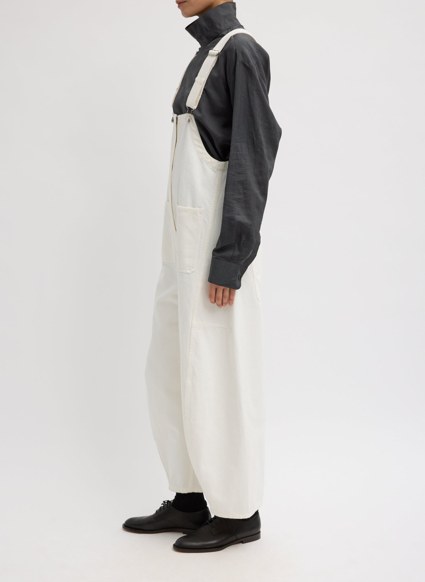 White Denim Jumpsuit | Tibi
