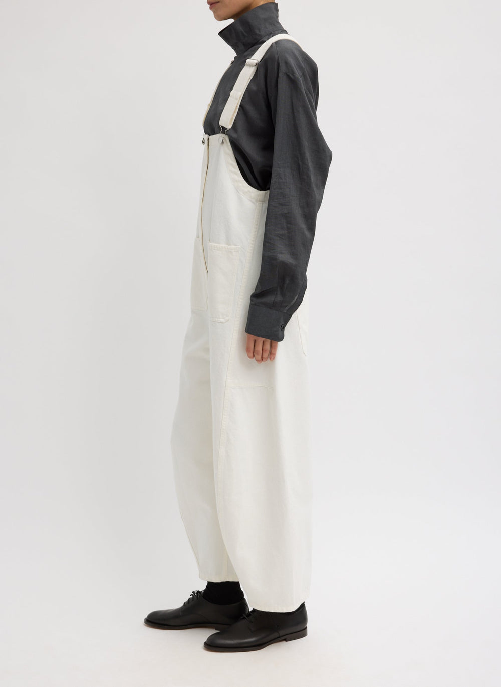 White Denim Jumpsuit | Tibi