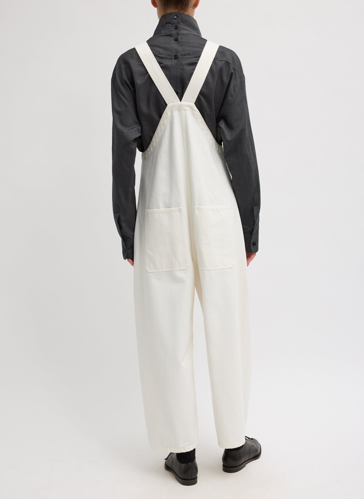 White Denim Jumpsuit | Tibi