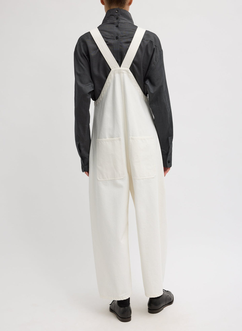 White Denim Jumpsuit | Tibi