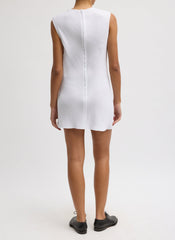 Viscose Plisse Sleeveless Bias Short Tunic Dress | Tibi